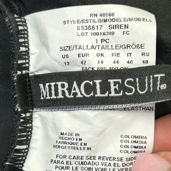 Miraclesuit Dali Leopard It's A Wrap One-Piece Swimsuit Brown Women 12 NWT - Picture 4 of 12